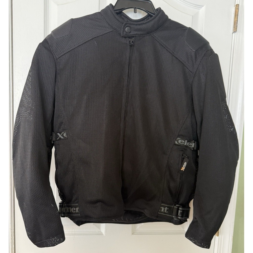 Xelement CF2157 Black Mesh Motorcycle Jacket with Level-3 Advanced Armor Men XL‎